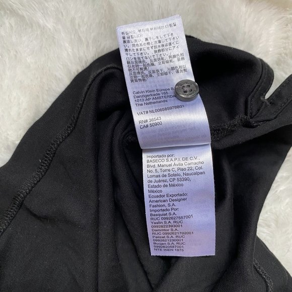 Calvin Klein Men's Black 100% Cotton Collared Short Sleeve T-Shirt Size XLarge - Picture 7 of 7